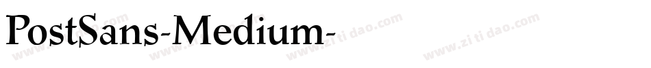 PostSans-Medium字体转换