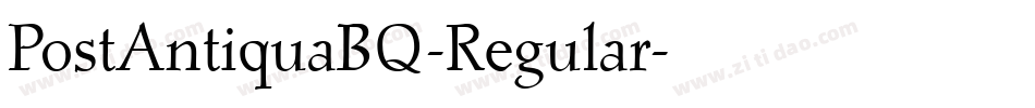 PostAntiquaBQ-Regular字体转换