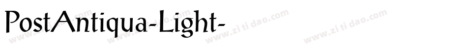 PostAntiqua-Light字体转换