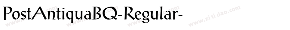 PostAntiquaBQ-Regular字体转换