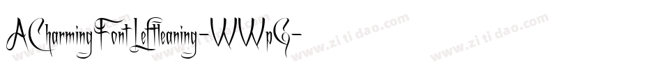 ACharmingFontLeftleaning-WWpG字体转换 ACharmingFontLeftleaning-WWpG字体转换