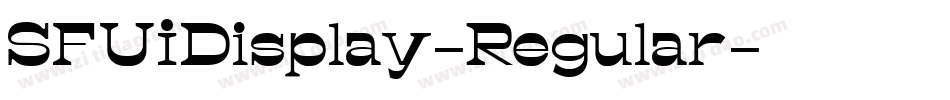SFUIDisplay-Regular字体转换