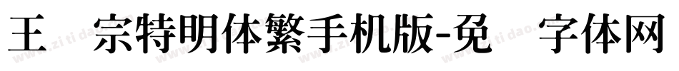 王汉宗特明体繁手机版字体转换