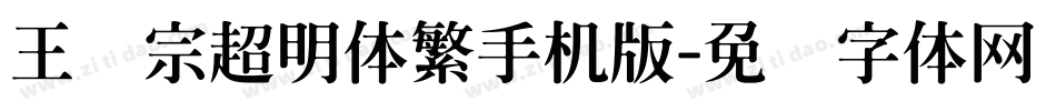 王汉宗超明体繁手机版字体转换