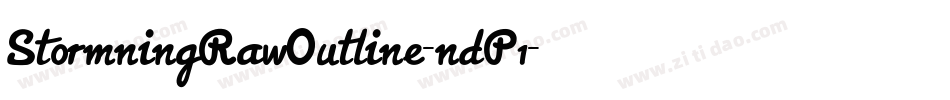 StormningRawOutline-ndP1字体转换