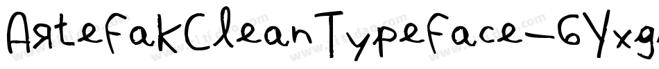 ArtefakCleanTypeface-6Yxg1字体转换