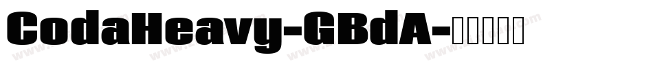 CodaHeavy-GBdA字体转换