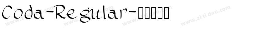 Coda-Regular字体转换