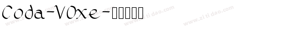 Coda-V0xe字体转换