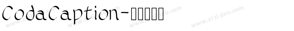 CodaCaption字体转换