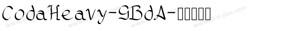 CodaHeavy-GBdA字体转换