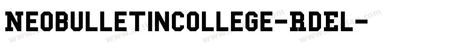 NeobulletinCollege-RdEl字体转换