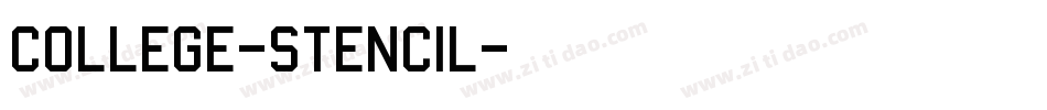 College-Stencil字体转换
