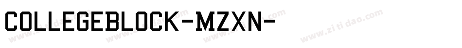 CollegeBlock-Mzxn字体转换