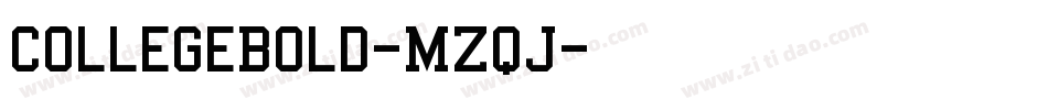 CollegeBold-MZqJ字体转换