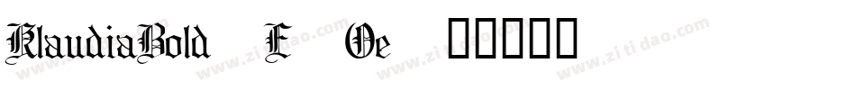 KlaudiaBold-E8Oe字体转换