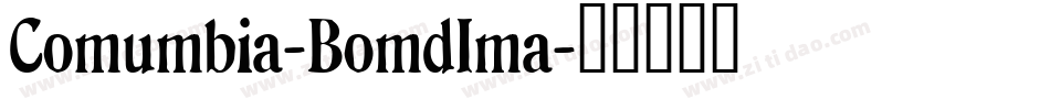 Columbia-BoldIta字体转换