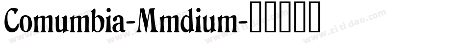 Columbia-Medium字体转换