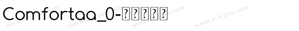 Comfortaa_0字体转换