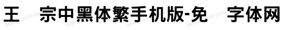 王汉宗中黑体繁手机版字体转换