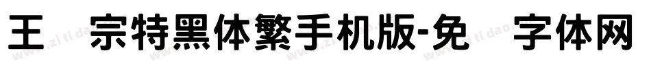 王汉宗特黑体繁手机版字体转换