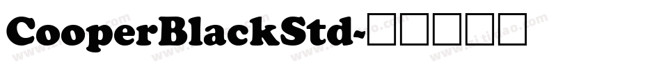 CooperBlackStd字体转换