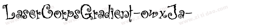 LaserCorpsGradient-owxJa字体转换