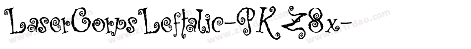 LaserCorpsLeftalic-PKZ8x字体转换