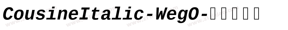 CousineItalic-WegO字体转换