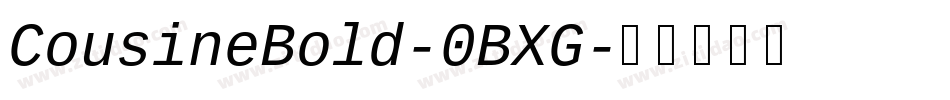 CousineBold-0BXG字体转换