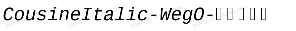 CousineItalic-WegO字体转换