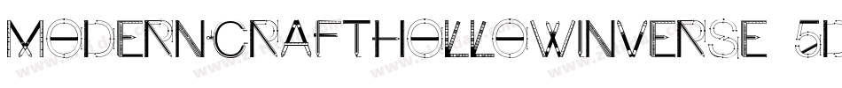 ModernCraftHollowInverse-5dva字体转换