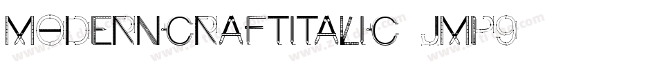 ModernCraftItalic-jMP9字体转换