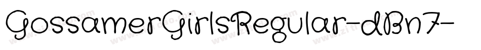 GossamerGirlsRegular-dBn7字体转换
