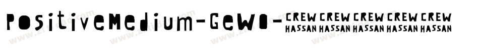 PositiveMedium-GeWO字体转换