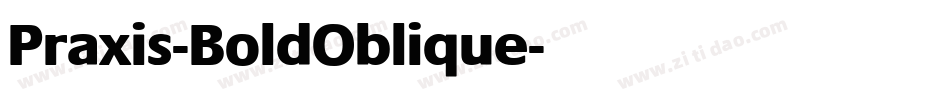 Praxis-BoldOblique字体转换