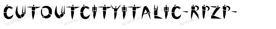 CutoutCityItalic-rPZp字体转换