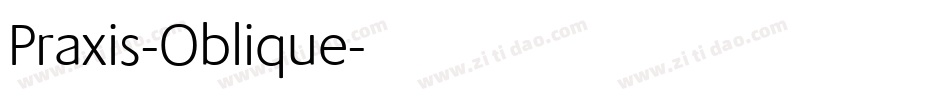 Praxis-Oblique字体转换