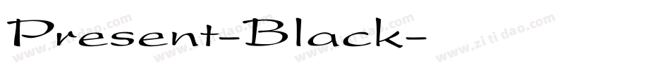 Present-Black字体转换