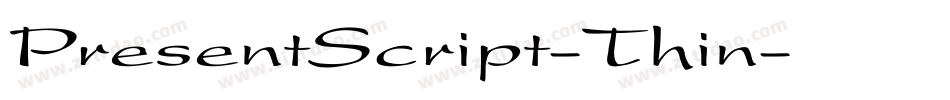 PresentScript-Thin字体转换