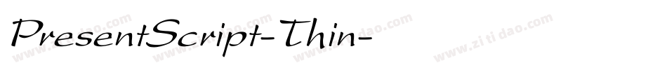 PresentScript-Thin字体转换