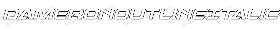 DameronOutlineItalic-Kmny字体转换
