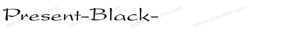 Present-Black字体转换