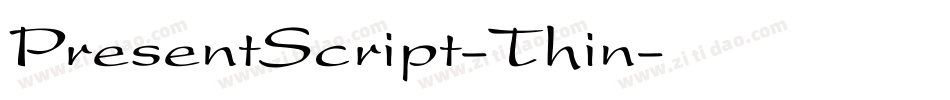 PresentScript-Thin字体转换