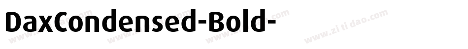DaxCondensed-Bold字体转换