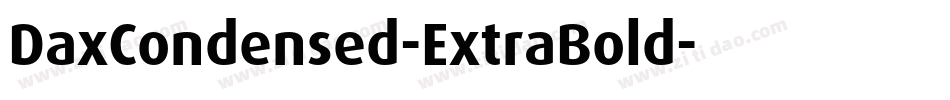 DaxCondensed-ExtraBold字体转换