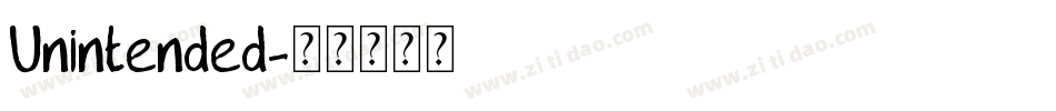 Unintended字体转换