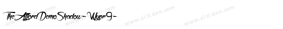TheAffordDemoShadow-Wypr9字体转换