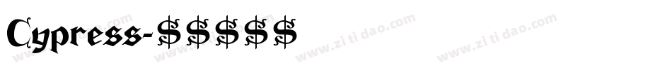 Cypress字体转换
