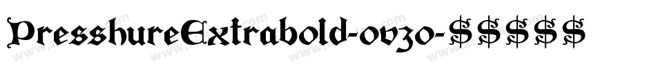 PresshureExtrabold-ovzo字体转换